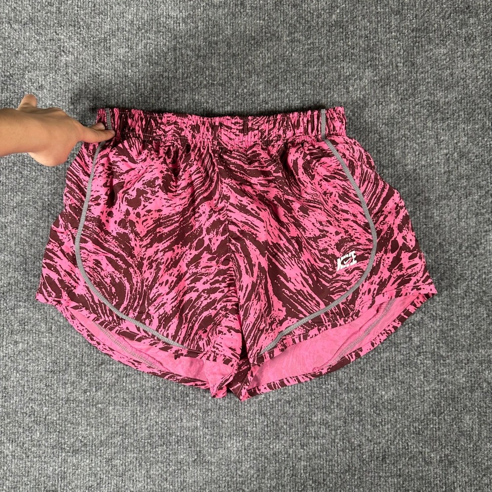 Nike Running Shorts Womens Size L Pink Marble Dri-Fit Athletic Swirl Print Gym